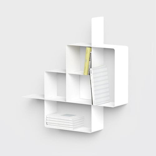 Wandmontiertes Bücherregal - MONDRIAN  - pezzani home collection - modern / Stahl / weiß