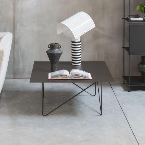 Moderner Couchtisch - SHAPE - pezzani home collection - Laminat / Gestell aus Stahl / rechteckig