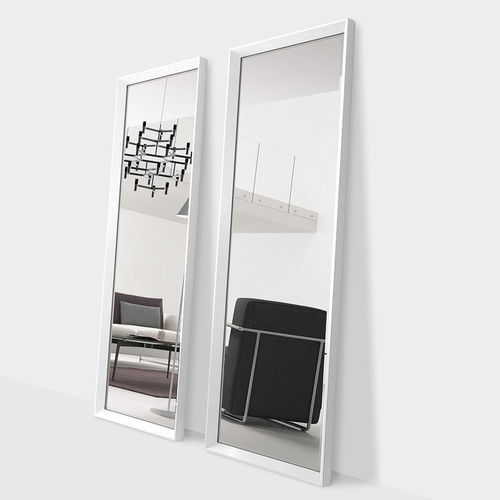 Wandmontierter Spiegel - RIFLESSO - pezzani home collection - modern / rechteckig / Aluminium