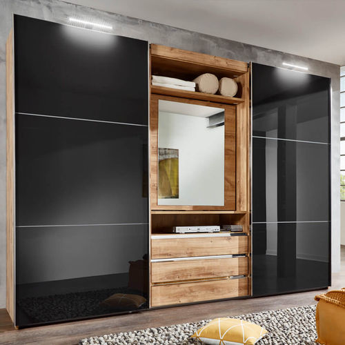 Moderner Kleiderschrank - MAGIC/MAGICGLAS - WIMEX modern furniture - Eiche / Glas / mit Schiebetür