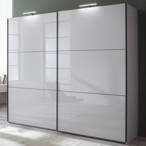 Moderner Kleiderschrank - SEOUL  - WIMEX modern furniture - Glas / mit Schiebetür / mit integrierter Beleuchtung