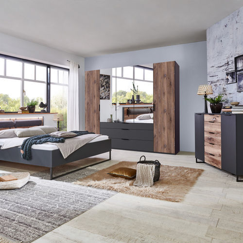 Moderner Kleiderschrank - WINNIPEG  - WIMEX modern furniture - Holz / mit Schwingtür / mit Schiebetür