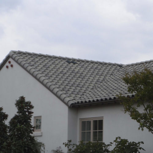 Verfalzt-Dachziegel - MEDITERRANEAN : LEAD - Crown Roof Tiles - Beton / Großformat / grau