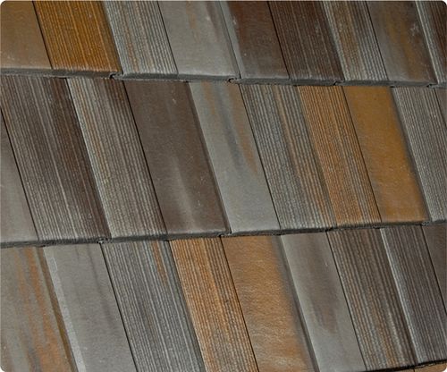 Flachdachziegel - WINDSOR SPLIT SHAKE : IRONWOOD - Crown Roof Tiles - Beton / Großformat