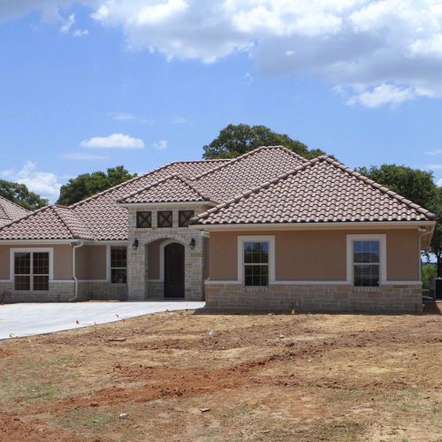 Verfalzt-Dachziegel - MEDITERRANEAN : SPANISH ANTIQUE - Crown Roof Tiles - Beton / rot
