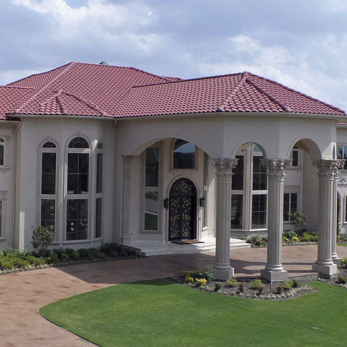 Pfanne-Dachziegel - IBERIA : CRIMSON  - Crown Roof Tiles - Beton / rot
