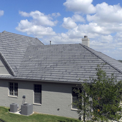 Flachdachziegel - WINDSOR : LEAD - Crown Roof Tiles - Beton / Großformat