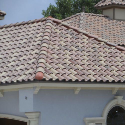 Verfalzt-Dachziegel - MEDITERRANEAN : TUMBLEWEED - Crown Roof Tiles - Beton / gelb