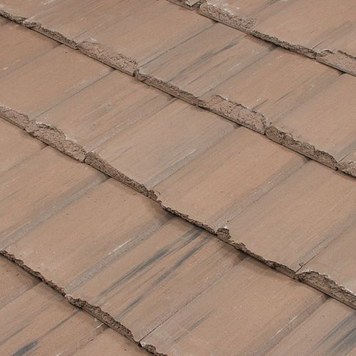 Flachdachziegel - BERMUDA RUSTIC SHAKE - ENTEGRA ROOF TILE - Beton / Großformat