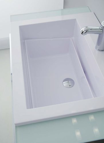 Einbauwaschbecken - ZEUS - LMC srl - Verbundwerkstoff / rechteckig / modern