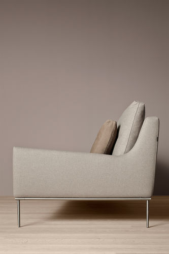 Modernes Sofa - ALICE - Amura - Stoff / braun / 3 Plätze