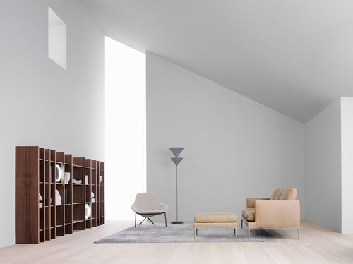 Modernes Sofa - SEGNO - Amura - Leder / beige / 3 Plätze