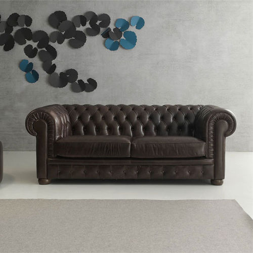 Chesterfield-Sofa - AMERIGO - egoitaliano - Leder / braun / Zweisitzer