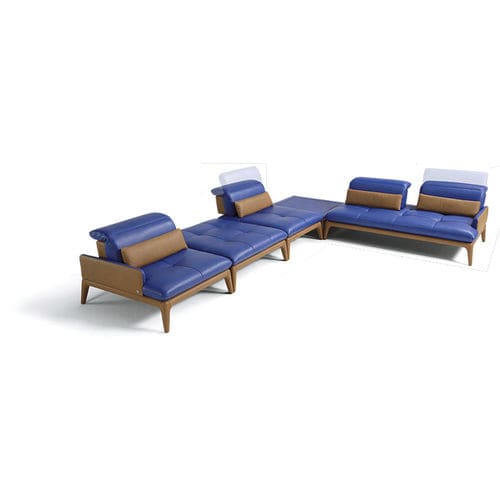 Modulsofa - MYLENE - egoitaliano - modern / Leder / blau