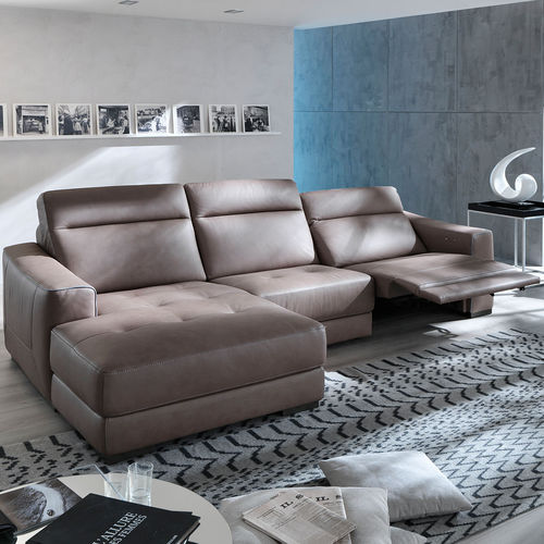 Ecksofa - MAURINE - egoitaliano - modern / Leder / schrägstellbar