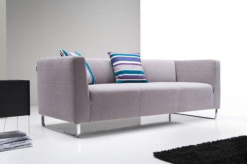 Modernes Sofa - NANCY - egoitaliano - Stoff / Leder / grau