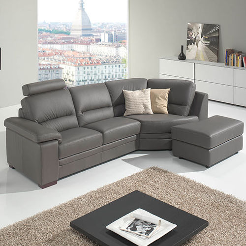 Modernes Sofa - RAMONA 2 - egoitaliano - Stoff / Leder / braun