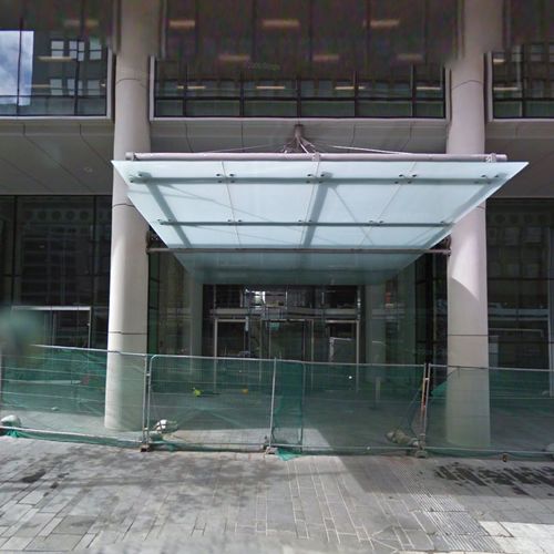 Vordach für Eingang - FOCCHI - für Geschäftsgebäude / Aluminium / Glas
