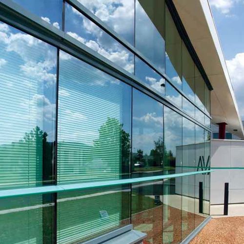 Vorhangfassade aus Aluminium und Glas - SEMI - ADEN METAL - Glas / hochwiderstandsfähig