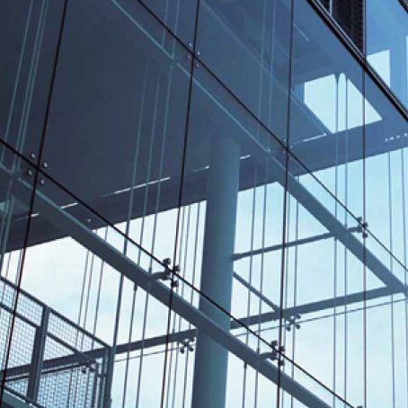 Punktgeheftete Vorhangfassade - ADEN METAL - Stahl / Glas