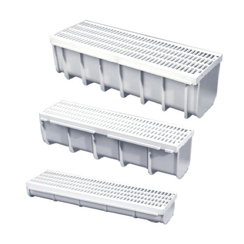 Gitter-Abflussrinne - Edilkomp - Polypropylen / für Pool
