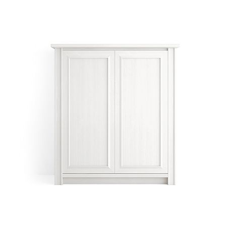 Hohes Sideboard - Scandola - klassisch / Massivholz / weiß