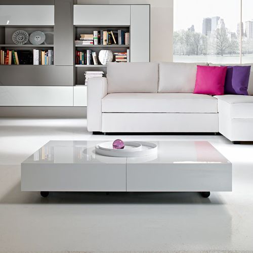 Moderner Couchtisch - ITACA - EsseDesign - Holz / Stahl / rechteckig