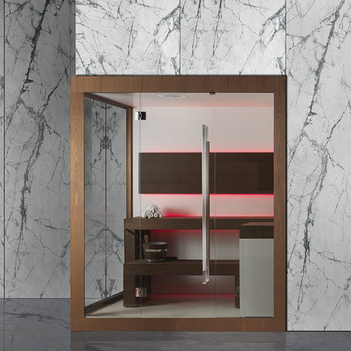 Dampfduschkabine - WONDER 3IN1 - Carmenta Wellness - Multifunktion / Glas / Holz