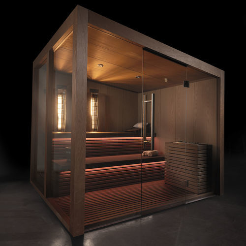 Finnische Sauna - SENSATION Angular - Carmenta Wellness - Infrarot / für Privatgebrauch / Holz