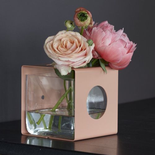 Moderne Vase - ALIACTA - Konstantin Slawinski - Glas / lackierter Stahl / Edelstahl