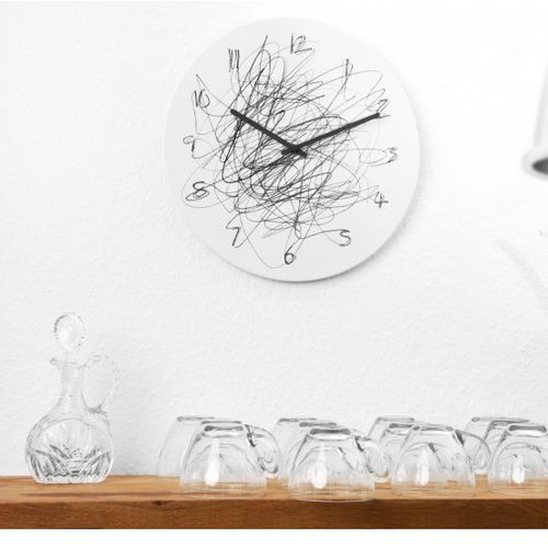 Moderne Uhr - CONTINUOUS - Konstantin Slawinski - wandmontiert / Analog / Stahl