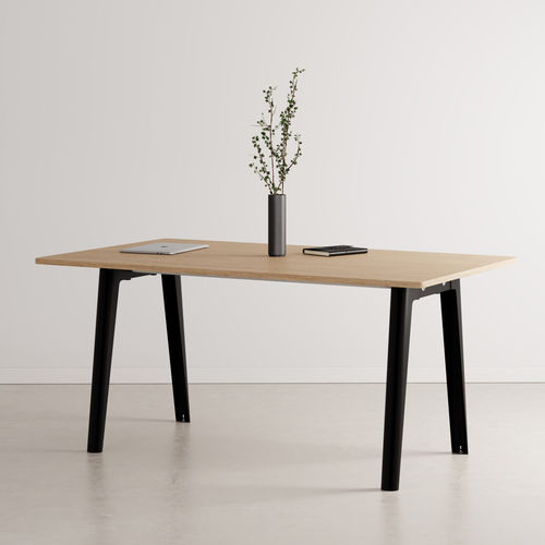 Moderner Besprechungstisch - MODERN - TIPTOE - Eiche / Recyclingkunststoff / Gestell aus heißlackiertem Stahl