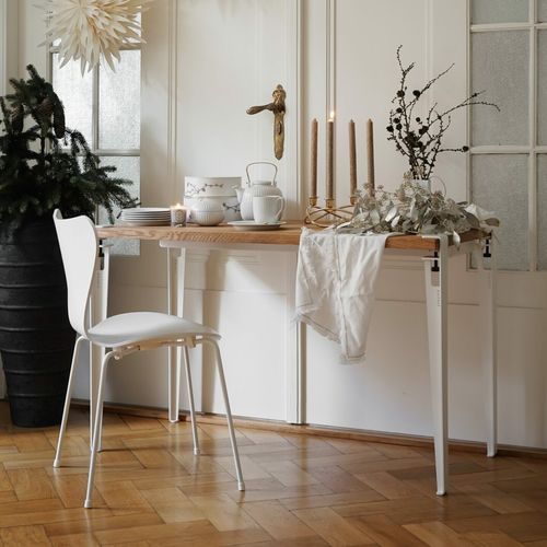 Moderner Tisch - LOBO - TIPTOE - Eiche / Gestell aus heißlackiertem Stahl / rechteckig
