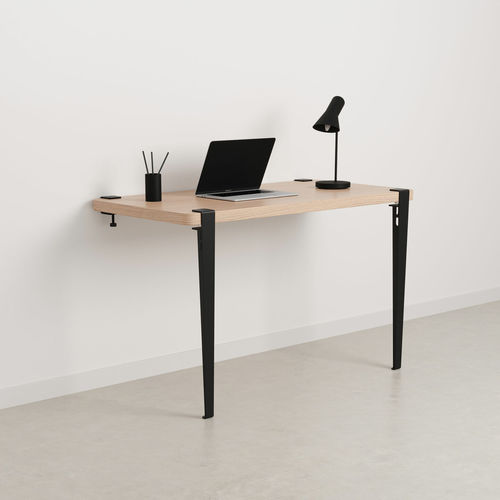 Wandmontierter Schreibtisch - TIPTOE - modern / Eiche / gerade