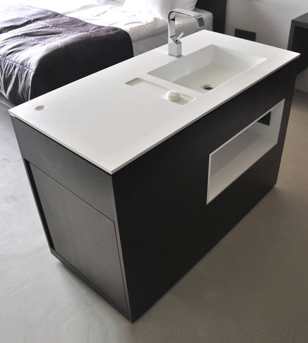 Freistehender Waschtisch-Unterschrank - BASIN ISLAND - AMOS DESIGN - Holz / modern