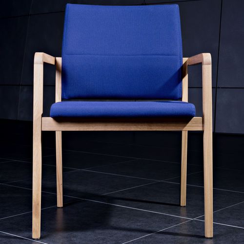 Moderner Besucherstuhl - MENDEL - AMOS DESIGN - für den Innenraum / Buche / Massivholz