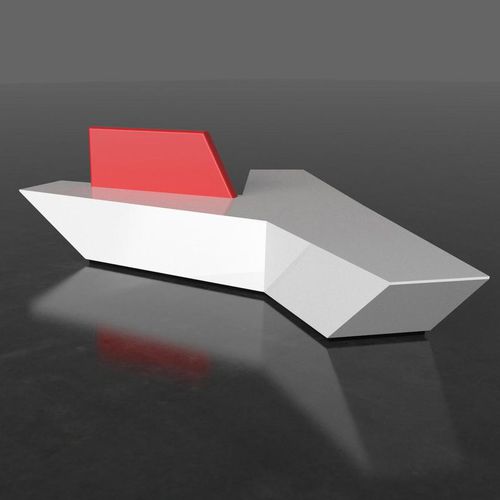 Moderne Bank für den öffentlichen Raum - PAUSE - AMOS DESIGN - Corian® / mit Rückenlehne / mit USB-Anschluss