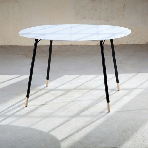 Moderner Couchtisch - L - AMOS DESIGN - Buche / Corian® / Gestell aus Metall