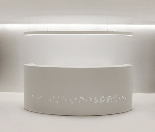 Halbrunde Empfangstheke - ELLIPSE - AMOS DESIGN - Corian®