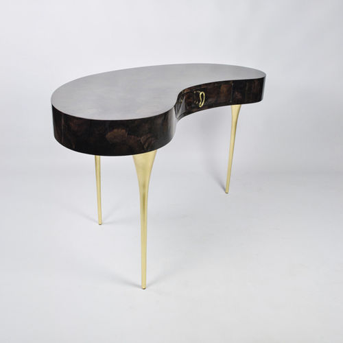 Moderner Schreibtisch - BEAN  - GINGER BROWN - Holz / mit Stauraum / mit 3 Beinen