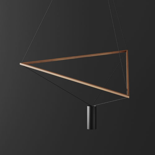 Hängelampe - ED037 - EDIZIONI - Messing / Holz / originelles Design