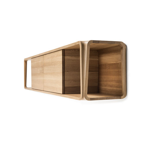 Wandmontiertes Regal - PRIMUM - MS&WOOD - modern / Eiche / Massivholz