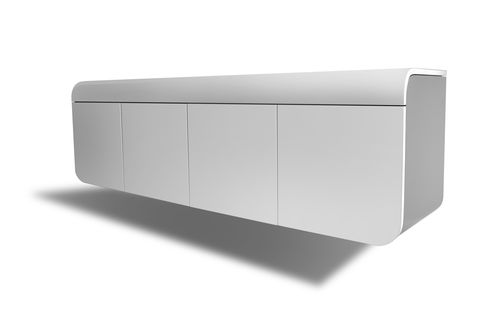 Wandmontiertes Sideboard - RKNL - modern / lackiertes MDF / weiß