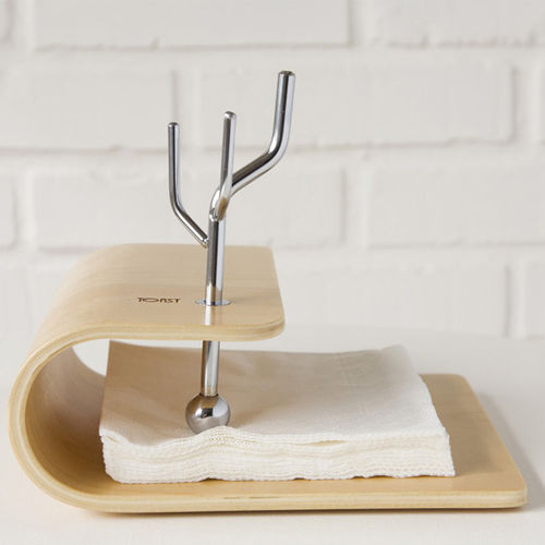 Edelstahl-Serviettenhalter - LT01003 - TOAST - Bugholz / Ahornholz / für Privatgebrauch