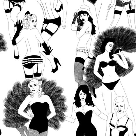 Vorhangstoff - BURLESQUE - Dupenny - Möbel / Motiv / Baumwolle