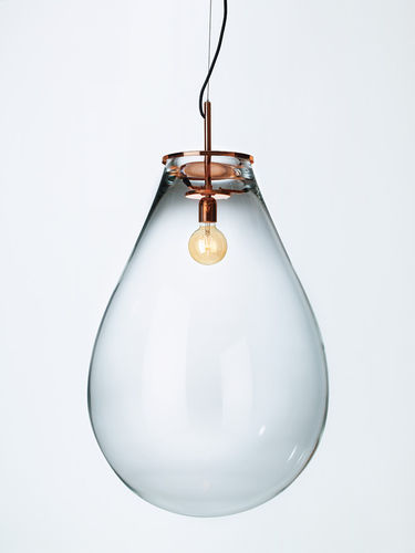 Hängelampe - TIM (copper/nickel/black) - BOMMA - Glas / modern / mit Kabel