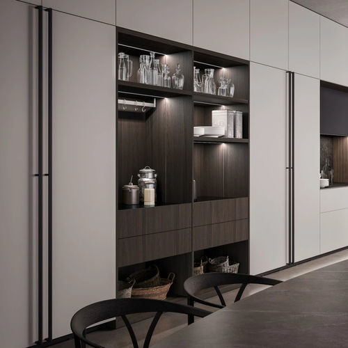 Moderner Lagerschrank für Küchen - ANTIBES K - Boffi - Holz / Verbundwerkstoff / Marmor