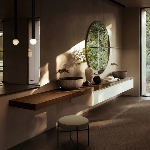 Modernes Badezimmer - CASE 5.0 - Boffi - Holz / Verbundwerkstoff / Marmor