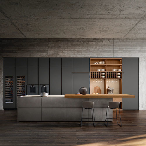 Moderne Küche - COMBINE EVOLUTION - Boffi - Holz / Marmor / Granit