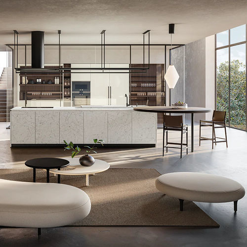 Moderne Küche - APR 60 - Boffi - Holz / Glas / Marmor